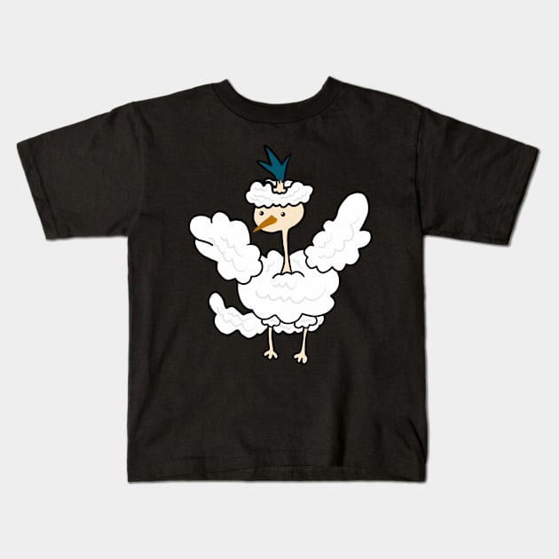 The white bird sky Kids T-Shirt by FzyXtion